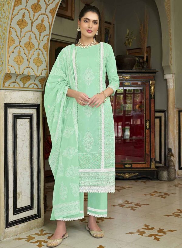Alok Pure Cambric Cotton Printed Unstitched Suit Material for Women