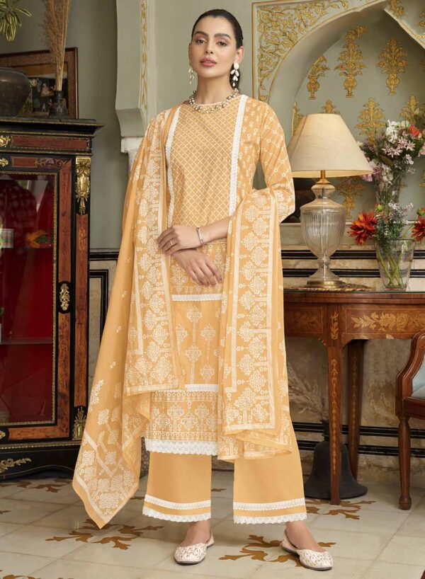 Alok Pure Cambric Cotton Printed Unstitched Suit Material for Women